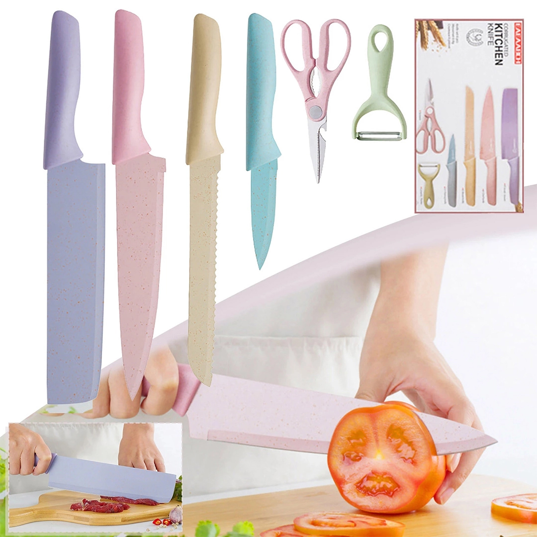 Juego de Cuchillos para Cocina con Estuche de Regalo 6pzs