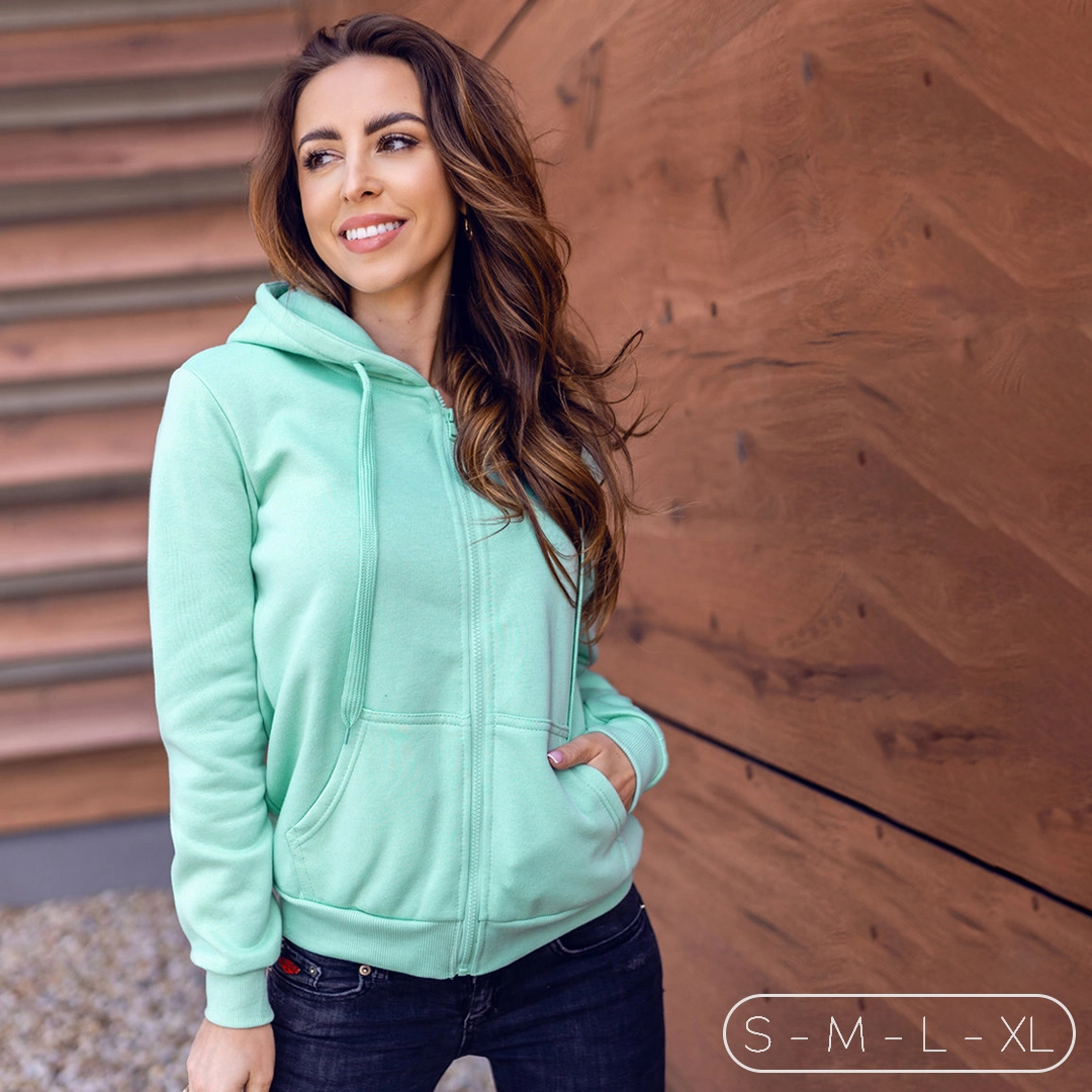 Hoodie verde online menta