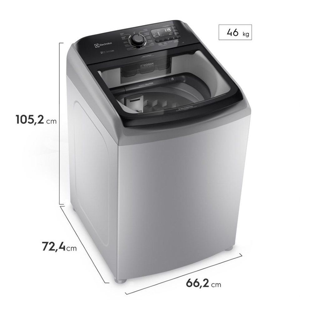 Lavadora Electrolux Carga Superior 12kg Premium Care Gris