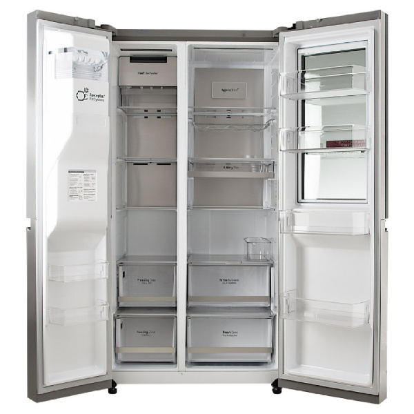 REFRIGERADOR LG LS66SXNC 612 LITROS SIDE BY SIDE  ICE MAKER CRAFT ICE DOOR IN DOOR ACERO PULIDO