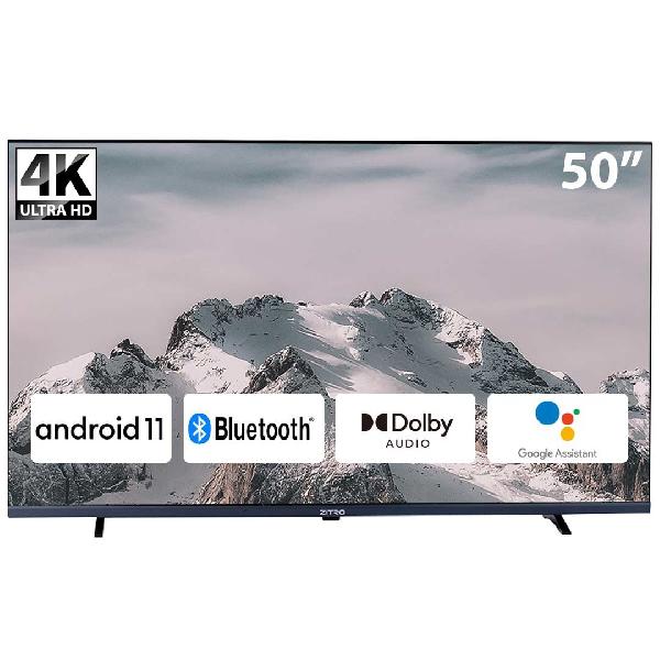 Smart TV  ZT50 50 " 4k UHD  Led  Android  MANDO DE VOZ BLUETOOTH COLOR Negro